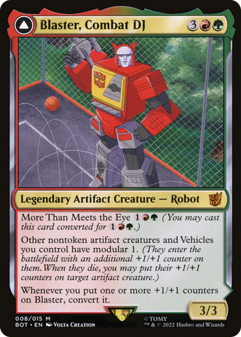 Blaster, Combat DJ // Blaster, Morale Booster [Universes Beyond: Transformers]