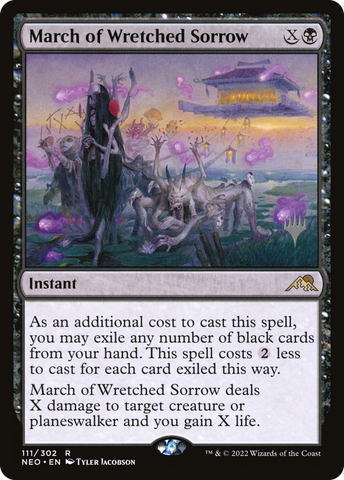 March of Wretched Sorrow (Promo Pack) [Kamigawa: Neon Dynasty Promos]