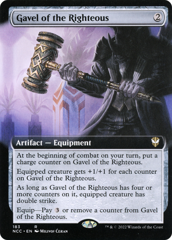 Gavel of the Righteous (Extended Art) [Streets of New Capenna Commander]