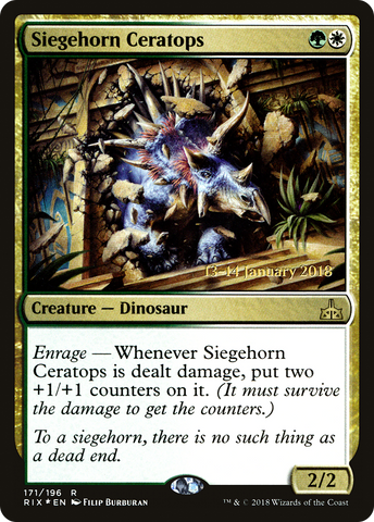 Siegehorn Ceratops [Rivals of Ixalan Prerelease Promos]