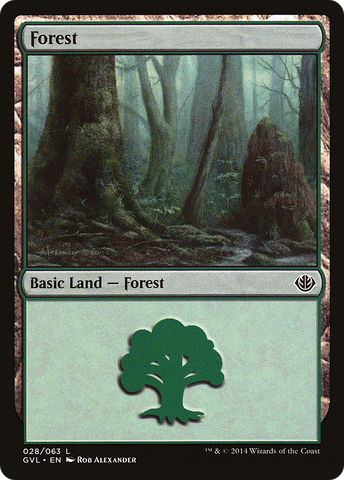 Forest (28) (Garruk vs. Liliana) [Duel Decks Anthology]