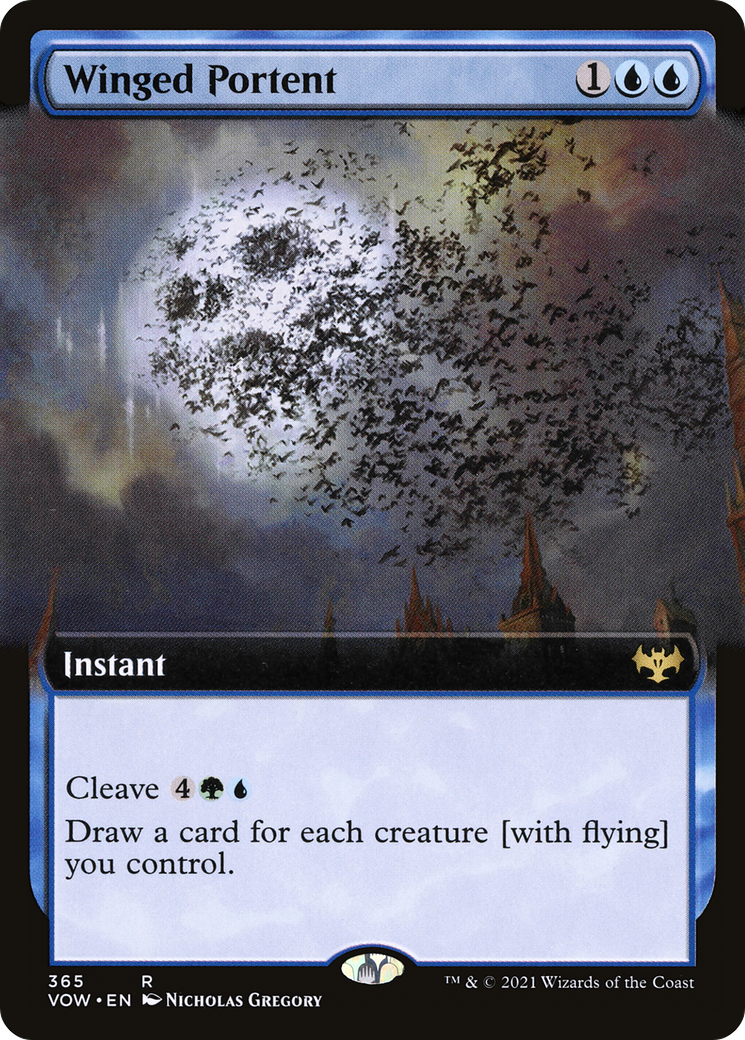 Winged Portent (Extended) [Innistrad: Crimson Vow]