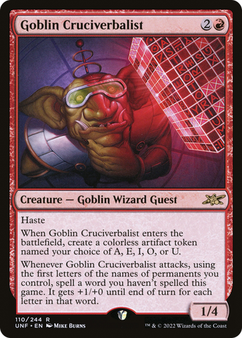 Goblin Cruciverbalist [Unfinity]