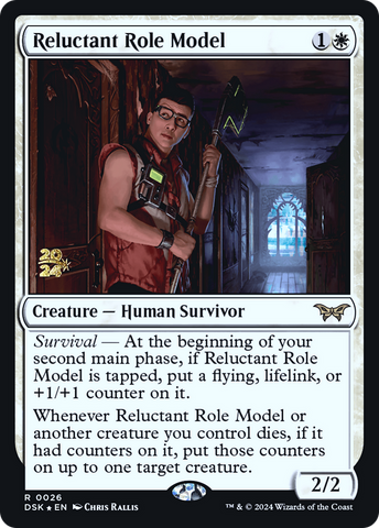 Reluctant Role Model (0026) [Duskmourn: House of Horror Prerelease Promos]