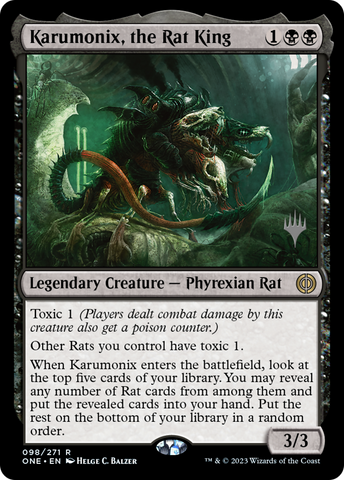 Karumonix, the Rat King (Promo Pack) [Phyrexia: All Will Be One Promos]