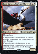 Rem Karolus, Stalwart Slayer [Innistrad: Midnight Hunt Prerelease Promos]