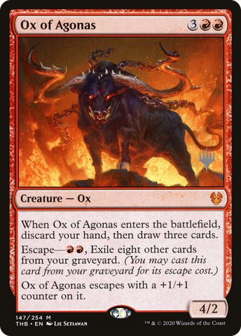 Ox of Agonas (Promo Pack) [Theros Beyond Death Promos]