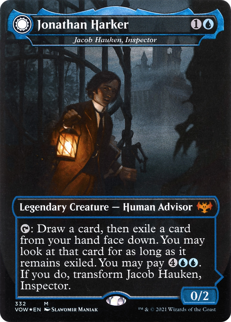 Jacob Hauken, Inspector // Hauken's Insight - Jonathan Harker // Harker's Obsessive Inquiry [Innistrad: Crimson Vow]