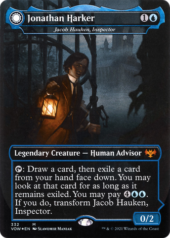 Jacob Hauken, Inspector // Hauken's Insight - Jonathan Harker // Harker's Obsessive Inquiry [Innistrad: Crimson Vow]