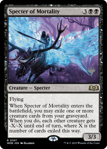 Specter of Mortality (Promo Pack) [Wilds of Eldraine Promos]