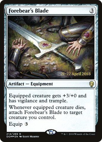 Forebear's Blade  [Dominaria Prerelease Promos]
