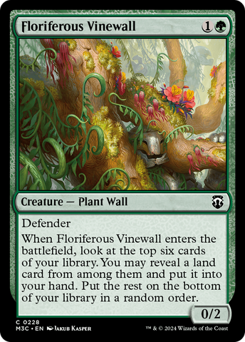Floriferous Vinewall [Modern Horizons 3 Commander]