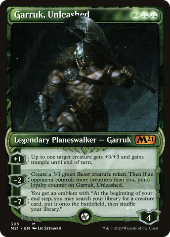 Garruk, Unleashed (Showcase) [Core Set 2021]