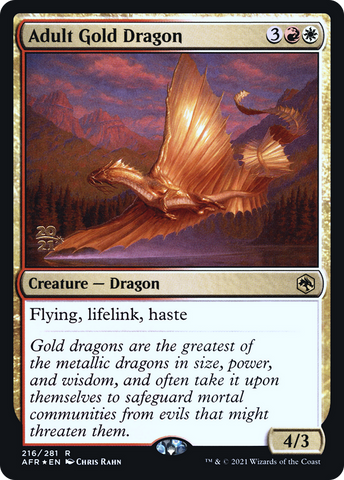 Adult Gold Dragon [Dungeons & Dragons: Adventures in the Forgotten Realms Prerelease Promos]