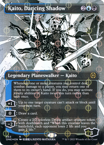Kaito, Dancing Shadow (Borderless Manga Step-and-Compleat Foil) [Phyrexia: All Will Be One]
