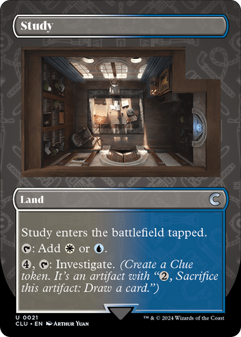 Study (Borderless) [Ravnica: Clue Edition]