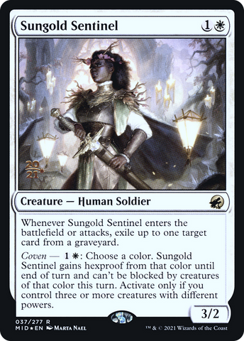Sungold Sentinel [Innistrad: Midnight Hunt Prerelease Promos]