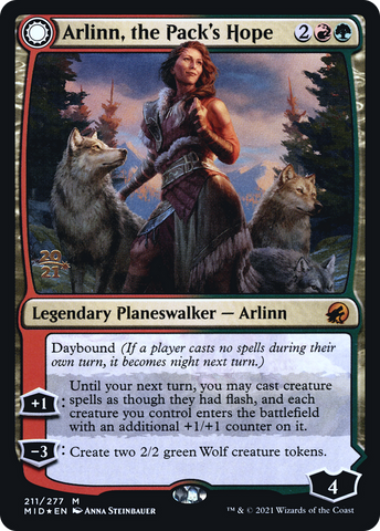 Arlinn, the Pack's Hope // Arlinn, the Moon's Fury [Innistrad: Midnight Hunt Prerelease Promos]