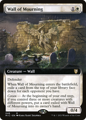 Wall of Mourning (Extended) [Innistrad: Midnight Hunt Commander]