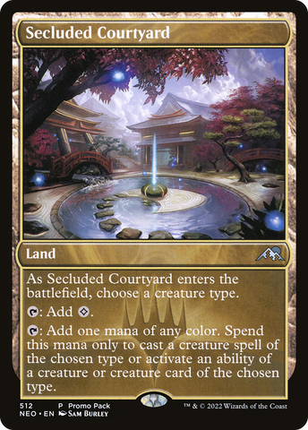 Secluded Courtyard (Promo Pack) [Kamigawa: Neon Dynasty Promos]