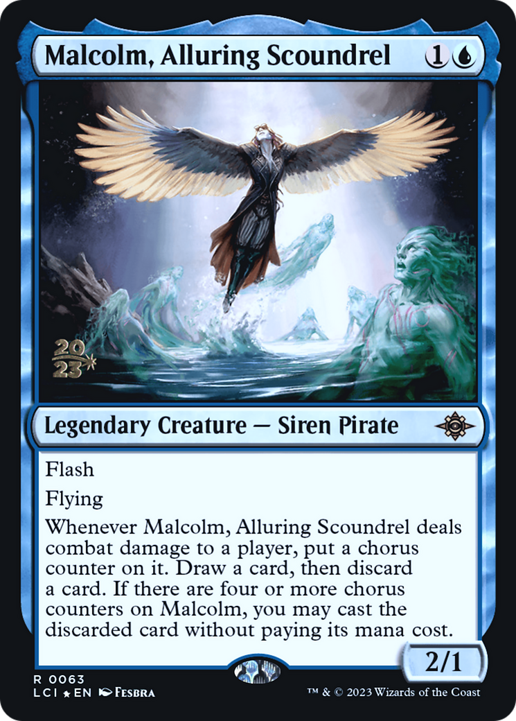 Malcolm, Alluring Scoundrel [The Lost Caverns of Ixalan Prerelease Cards]