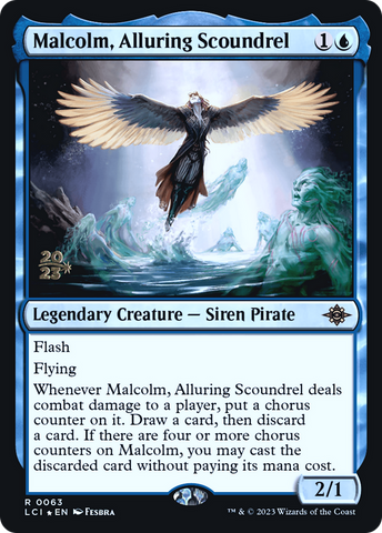 Malcolm, Alluring Scoundrel [The Lost Caverns of Ixalan Prerelease Cards]