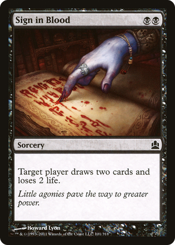 Sign in Blood [Commander 2011]