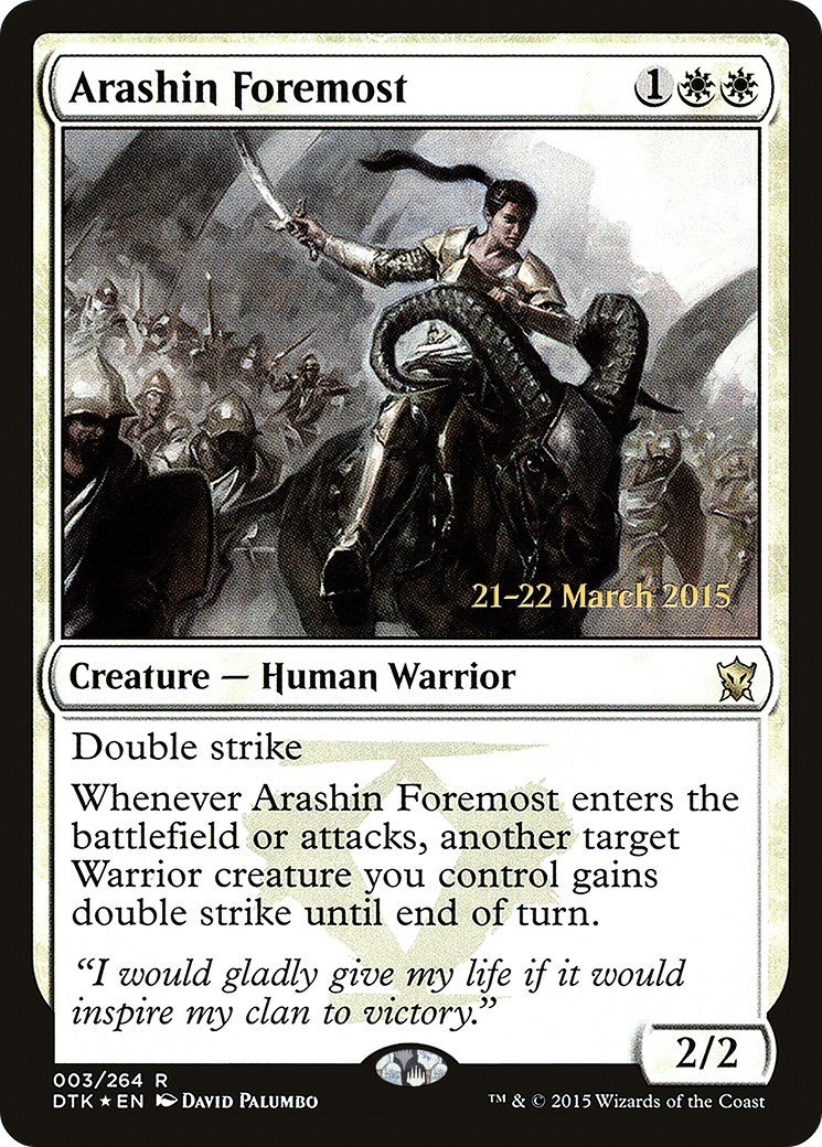 Arashin Foremost  [Dragons of Tarkir Prerelease Promos]