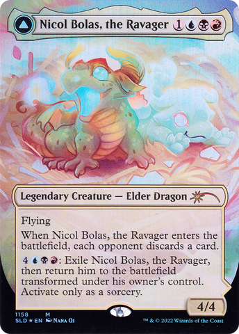 Nicol Bolas, the Ravager // Nicol Bolas, the Arisen (Borderless) [Secret Lair: From Cute to Brute]