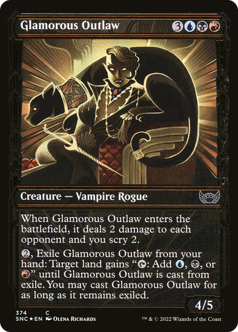 Glamorous Outlaw (Showcase Golden Age Gilded Foil) [Streets of New Capenna]