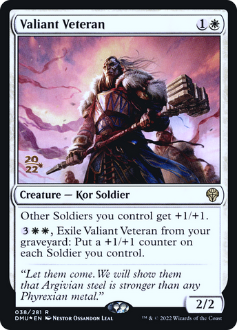 Valiant Veteran [Dominaria United Prerelease Promos]