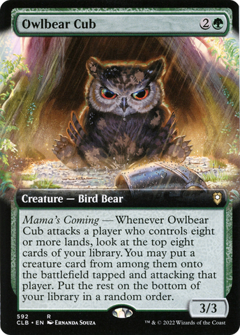 Owlbear Cub (Extended Art) [Commander Legends: Battle for Baldur's Gate]