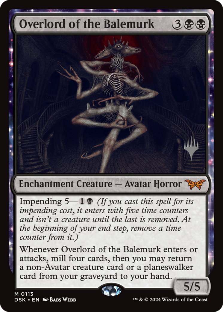Overlord of the Balemurk (Promo Pack) [Duskmourn: House of Horror Promos]