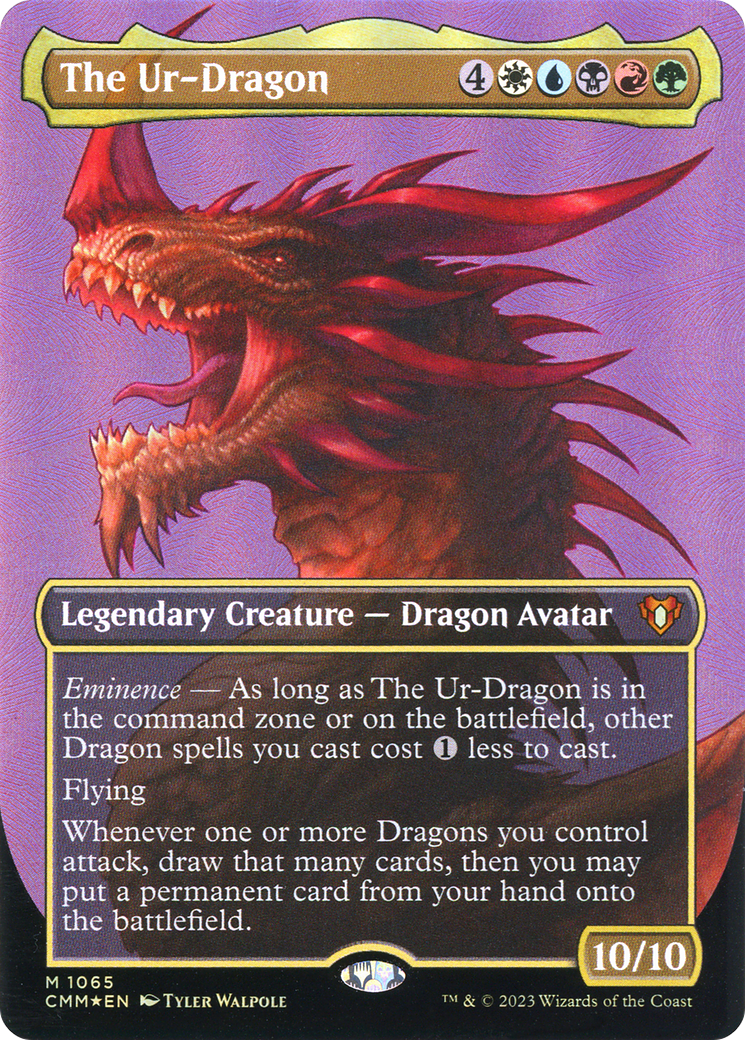 The Ur-Dragon (Borderless Textured Foil Frame Break) [Commander Masters]