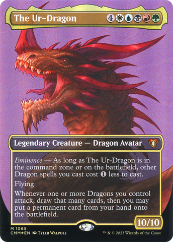The Ur-Dragon (Borderless Textured Foil Frame Break) [Commander Masters]