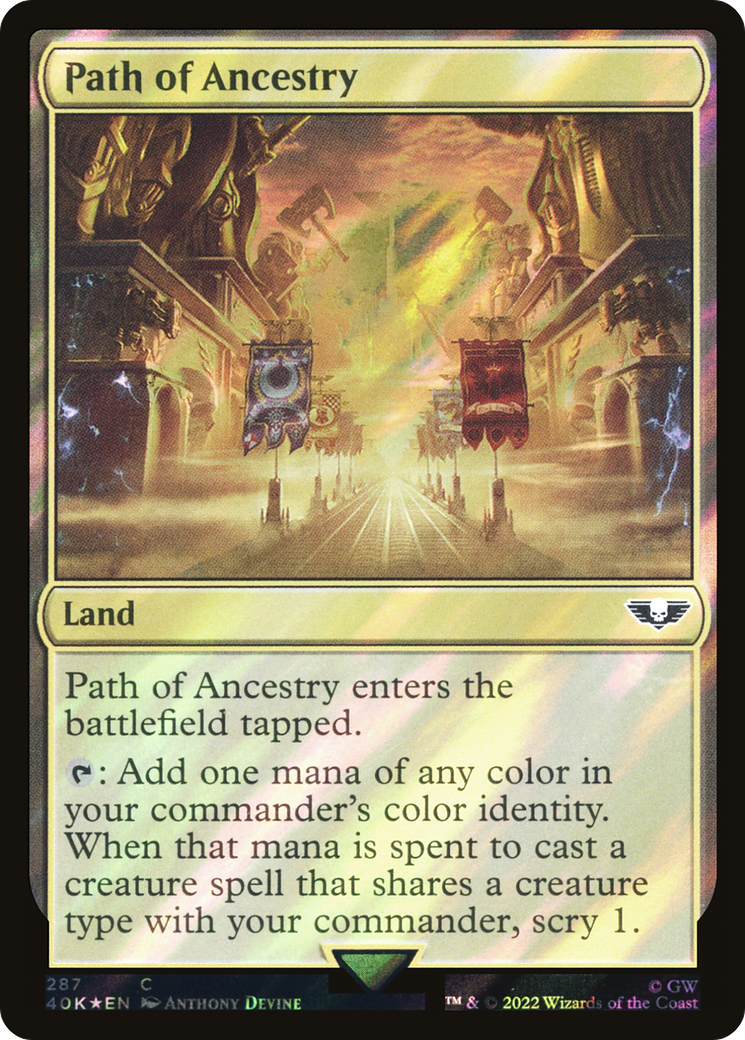 Path of Ancestry (Surge Foil) [Universes Beyond: Warhammer 40,000]