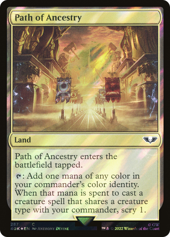 Path of Ancestry (Surge Foil) [Universes Beyond: Warhammer 40,000]