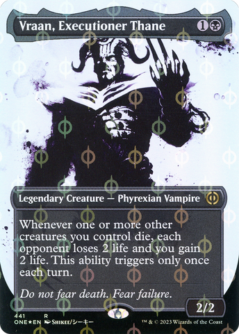 Vraan, Executioner Thane (Borderless Ichor Step-and-Compleat Foil) [Phyrexia: All Will Be One]