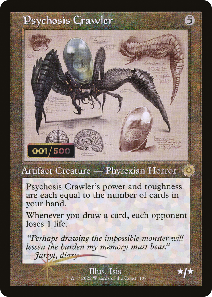 Psychosis Crawler (Retro Schematic) (Serial Numbered) [The Brothers' War Retro Artifacts]