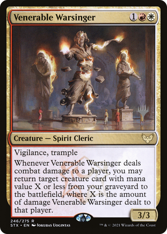 Venerable Warsinger (Promo Pack) [Strixhaven: School of Mages Promos]