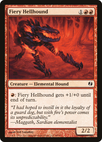 Fiery Hellhound [Duel Decks: Venser vs. Koth]