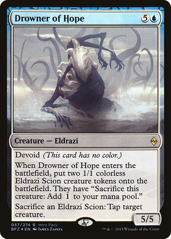 Drowner of Hope (Intro Pack) [Battle for Zendikar Promos]
