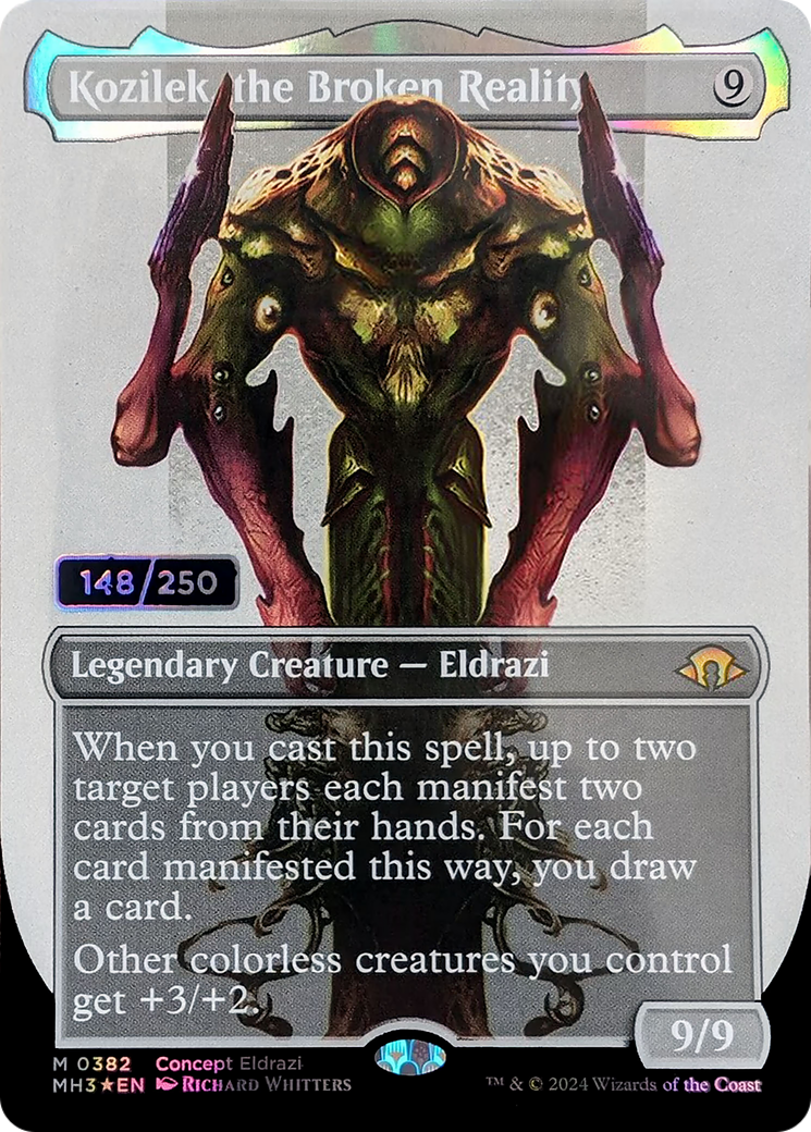 Kozilek, the Broken Reality (Borderless) (Serialized) [Modern Horizons 3]