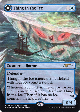 Thing in the Ice // Awoken Horror (Borderless Alternate Art) [Regional Championship Qualifiers 2023]