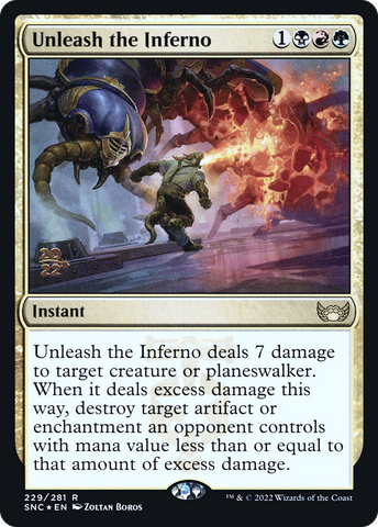 Unleash the Inferno [Streets of New Capenna Prerelease Promos]