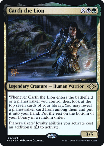 Carth the Lion [Modern Horizons 2 Prerelease Promos]