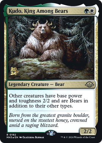 Kudo, King Among Bears [Modern Horizons 3 Prerelease Promos]