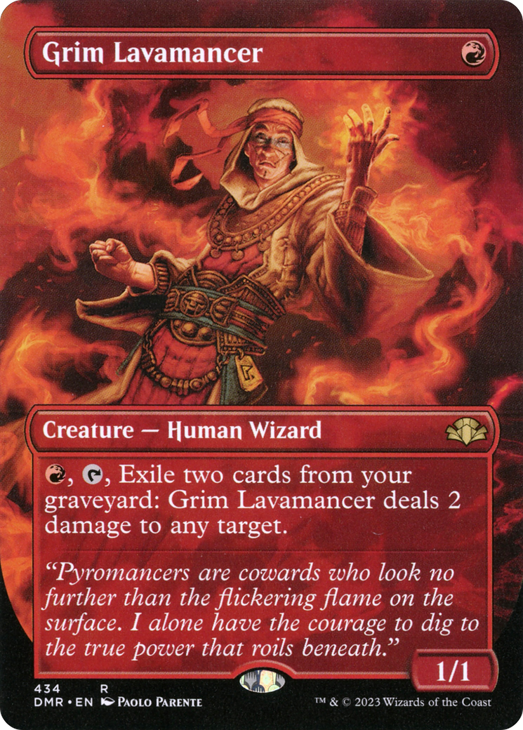 Grim Lavamancer (Borderless Alternate Art) [Dominaria Remastered]