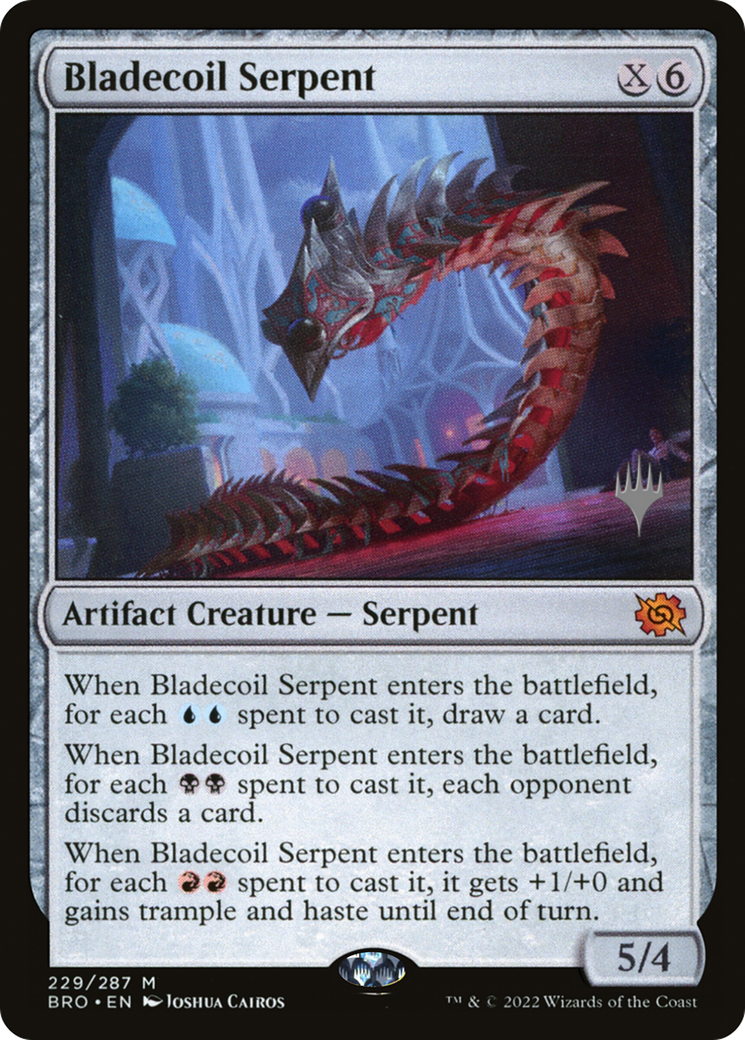Bladecoil Serpent (Promo Pack) [The Brothers' War Promos]