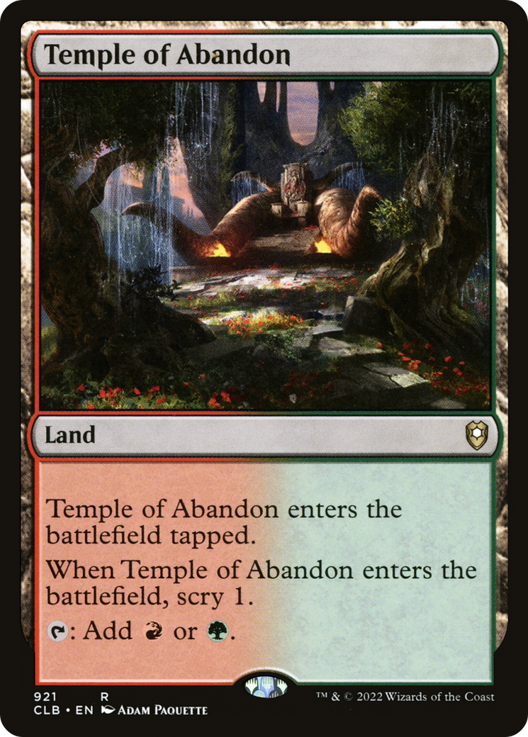 Temple of Abandon [Commander Legends: Battle for Baldur's Gate]